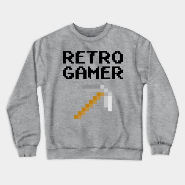 retro gamer pickaxe Crewneck Sweatshirt by Mamon